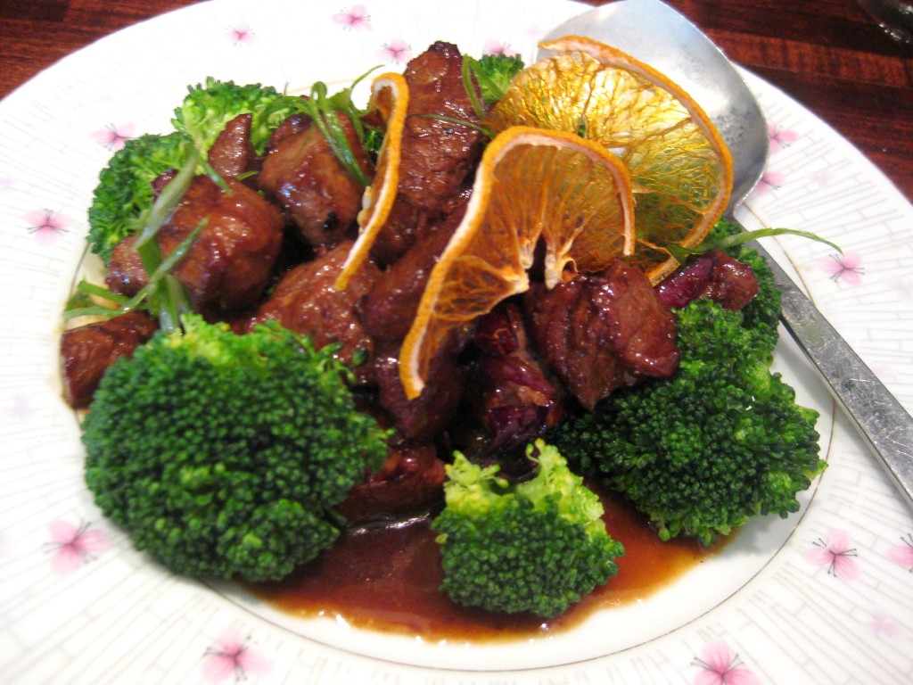 Orange Beef Ribeye with Broccoli (at Talde)