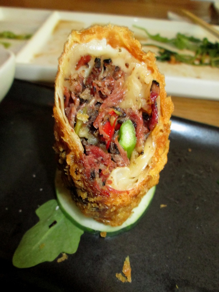 Katz's Pastrami Egg Roll (at Red Farm)