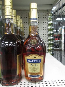 Martel cognac (the Poe Toaster's preferred brand, which he used annually for his toasts)
