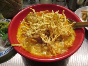 Khao Soi Kai (curry noodle soup with bone-in chicken) 