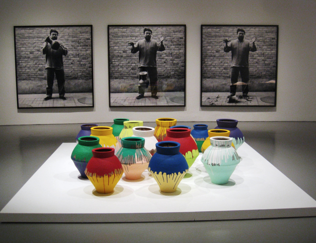 "Dropping a Han Dynasty Urn" (1995 - 2009) and "Colored Vases" (2006) 