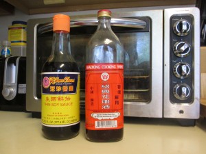 thin soy and Shaoxing rice wine 
