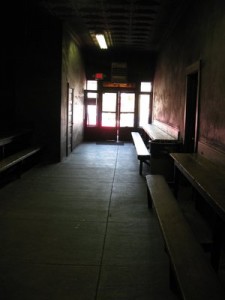 the main corridor upon entering the front door