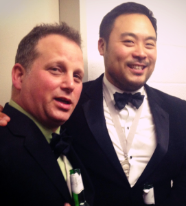 David Chang with fellow Outstanding Chef winner Paul Kahan 