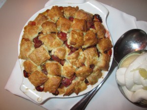 the Rhubarb Cobbler from The Evening Star