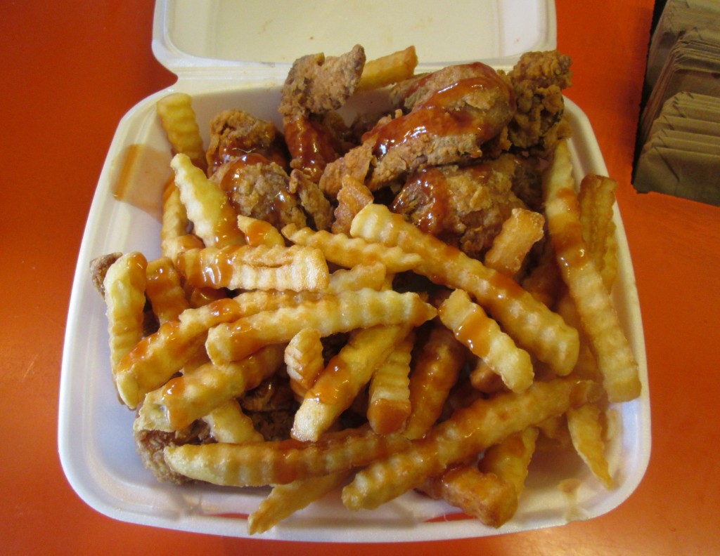 the best wings, fries, and mumbo sauce (at Smokey's) 