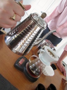 the Kalita equipment used for our pour-over trials